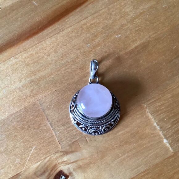 Sterling SILVER 925 PINK QUARTZ PENDANT​​ - Picture 11 of 11
